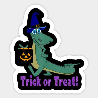 Cute Bayou Louisiana Alligator Halloween Gift Sticker